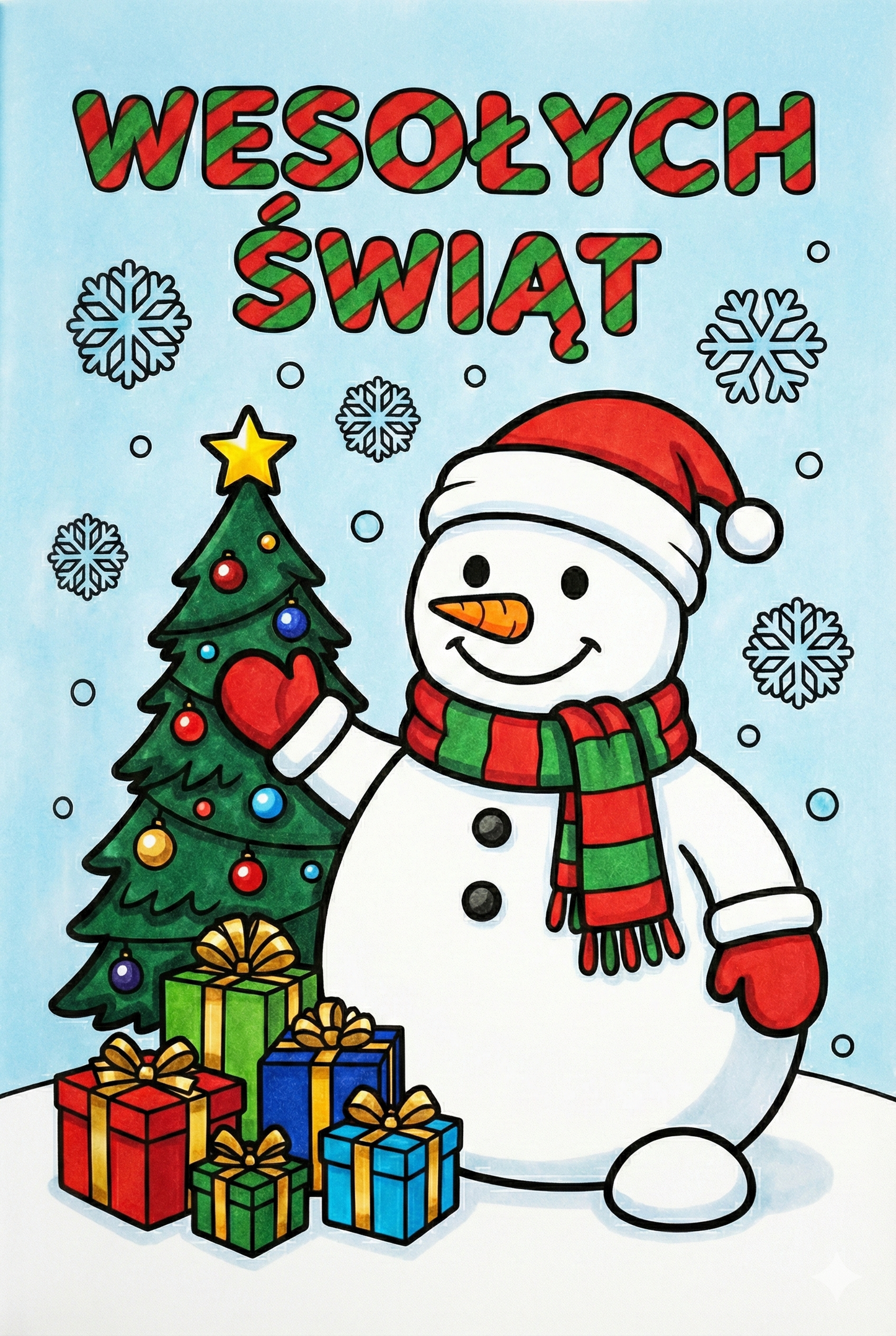 Kolorowanka: Wesołych Świąt 50szt. PDF